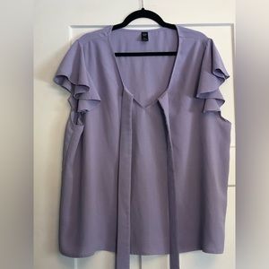 Butterfly Sleeve Lavender Top